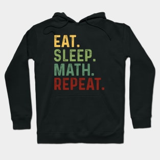 Eat sleep math repeat Hoodie